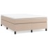 Estructura cama box spring cuero sintético capuchino 140x190