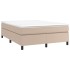 Estructura cama box spring cuero sintético capuchino 140x190