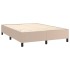 Estructura cama box spring cuero sintético capuchino 140x190