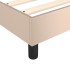 Estructura cama box spring cuero sintético capuchino 140x190