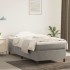 Estructura de cama box spring terciopelo gris claro 90x190