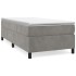 Estructura de cama box spring terciopelo gris claro 90x190