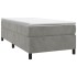 Estructura de cama box spring terciopelo gris claro 90x190