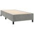 Estructura de cama box spring terciopelo gris claro 90x190