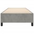 Estructura de cama box spring terciopelo gris claro 90x190