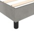 Estructura de cama box spring terciopelo gris claro 90x190