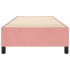 Estructura de cama box spring terciopelo rosa 90x200