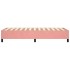 Estructura de cama box spring terciopelo rosa 90x200