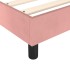 Estructura de cama box spring terciopelo rosa 90x200