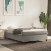 Estructura de cama box spring terciopelo gris claro 140x200 cm