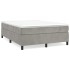 Estructura de cama box spring terciopelo gris claro 140x200