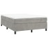 Estructura de cama box spring terciopelo gris claro 140x200