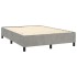 Estructura de cama box spring terciopelo gris claro 140x200