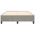 Estructura de cama box spring terciopelo gris claro 140x200