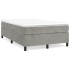 Estructura de cama box spring terciopelo gris claro 120x200