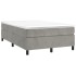 Estructura de cama box spring terciopelo gris claro 120x200