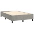 Estructura de cama box spring terciopelo gris claro 120x200