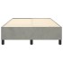 Estructura de cama box spring terciopelo gris claro 120x200