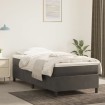 Estructura de cama box spring terciopelo gris oscuro 100x200 cm