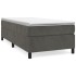 Estructura de cama box spring terciopelo gris oscuro 100x200