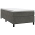 Estructura de cama box spring terciopelo gris oscuro 100x200