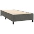 Estructura de cama box spring terciopelo gris oscuro 100x200