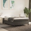 Estructura de cama box spring terciopelo gris oscuro 140x190cm