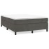 Estructura de cama box spring terciopelo gris oscuro