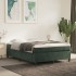 Estructura de cama box spring terciopelo verde oscuro