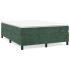 Estructura de cama box spring terciopelo verde oscuro