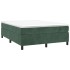 Estructura de cama box spring terciopelo verde oscuro