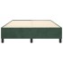 Estructura de cama box spring terciopelo verde oscuro