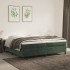 Estructura de cama box spring terciopelo verde oscuro