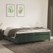 Estructura de cama box spring terciopelo verde oscuro 200x200cm