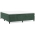 Estructura de cama box spring terciopelo verde oscuro