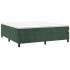 Estructura de cama box spring terciopelo verde oscuro