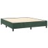 Estructura de cama box spring terciopelo verde oscuro