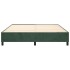 Estructura de cama box spring terciopelo verde oscuro