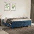 Estructura de cama box spring terciopelo azul oscuro 180x200