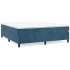 Estructura de cama box spring terciopelo azul oscuro 180x200