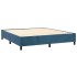 Estructura de cama box spring terciopelo azul oscuro 180x200