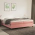 Estructura de cama box spring terciopelo rosa 200x200