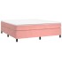 Estructura de cama box spring terciopelo rosa 200x200