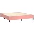 Estructura de cama box spring terciopelo rosa 200x200