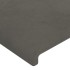 Cabecero con LED de terciopelo gris oscuro 147x16x118/128