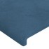 Estructura cama con cabecero terciopelo azul oscuro 100x200