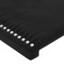 Estructura de cama con cabecero de terciopelo negro 90x190