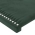 Estructura cama con cabecero terciopelo verde oscuro 90x200