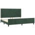 Estructura cama con cabecero terciopelo verde oscuro 200x200