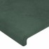 Estructura cama con cabecero terciopelo verde oscuro 200x200